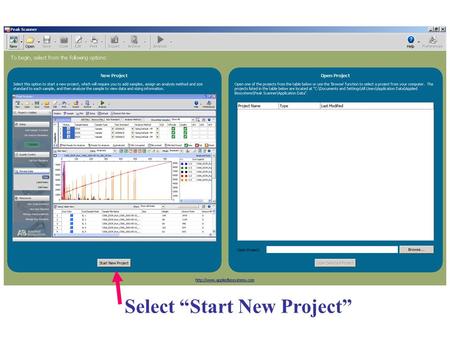 Select “Start New Project”. Select “Add Files”
