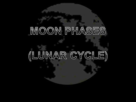 MOON PHASES (LUNAR CYCLE)