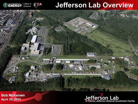 Jefferson Lab Overview Bob McKeown April 20, 2015.