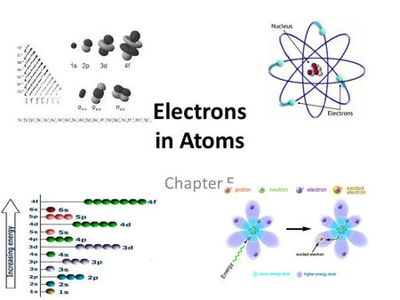 Electrons in Atoms Chapter 5. Chapter 5: Electrons in Atoms 5.1 Light and Quantized Energy Wave nature of light.