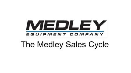 The Medley Sales Cycle. Login Page From “Home” click the Dashboards Tab.