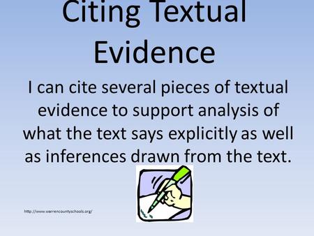 Citing Textual Evidence