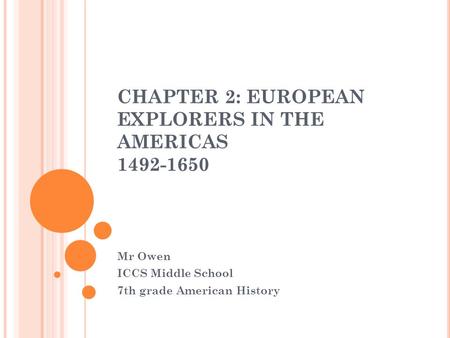 CHAPTER 2: EUROPEAN EXPLORERS IN THE AMERICAS