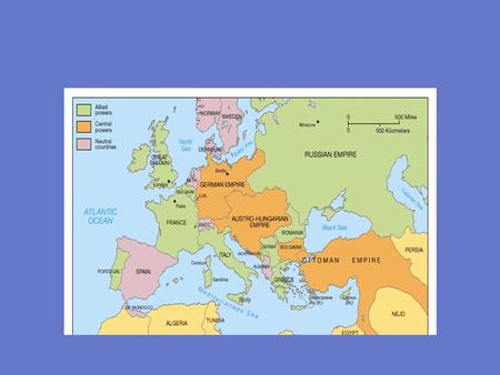 Causes of WWI The Great War (WWI) 1914- 1918 Leads to End of 4 Empires Leads to worst war ever = WWII.