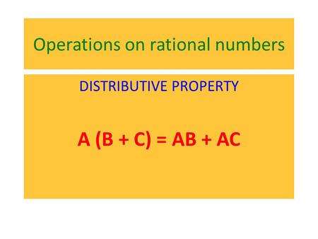 Operations on rational numbers
