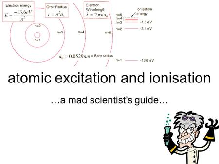 atomic excitation and ionisation