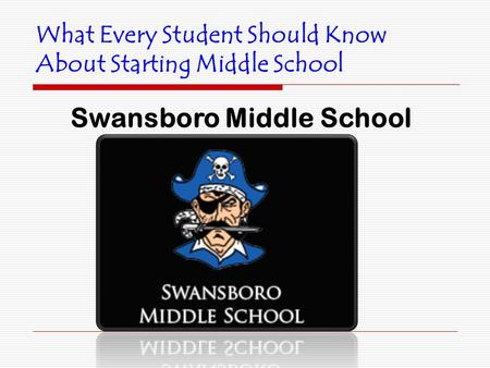 What Every Student Should Know About Starting Middle School Swansboro Middle School.