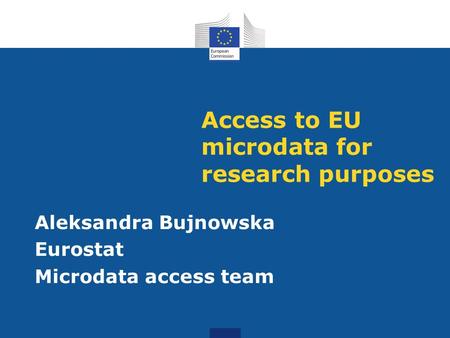 Access to EU microdata for research purposes