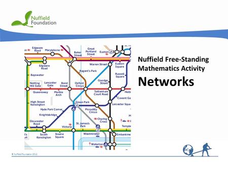 © Nuffield Foundation 2012 Nuffield Free-Standing Mathematics Activity Networks © Rudolf Stricker.