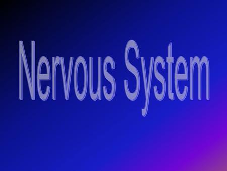 Nervous System Carries messages to and from the brain and spinal cord and all other parts of the body.