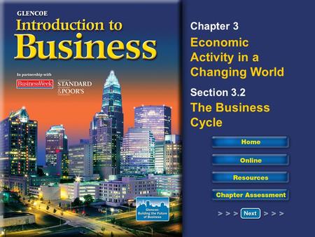 Chapter 3 Economic Activity in a Changing World Section 3.2 The Business Cycle.