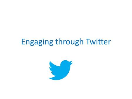 Engaging through Twitter. Social media in the UK 2.