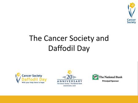 The Cancer Society and Daffodil Day. What is Daffodil Day? Daffodil Day is the day put aside for people all over New Zealand to help raise money for the.