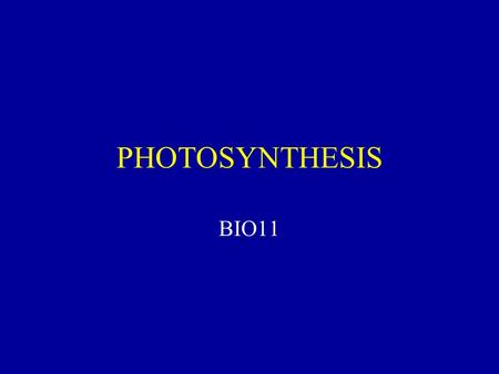 PHOTOSYNTHESIS BIO11. Photosynthesis Photosynthesis is the process by which carbohydrates (an organic nutrient) are synthesized from inorganic sources.