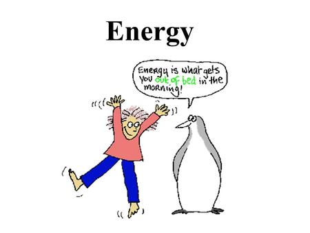 Energy. What is Energy From Merriam Webster: Energy: The capacity for doing work (or to produce heat) What are some forms/types of energy? 1. Energy of.