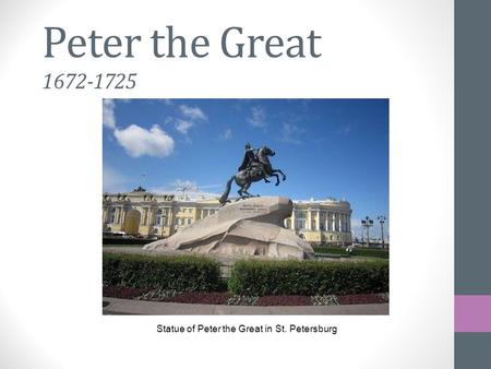 Statue of Peter the Great in St. Petersburg