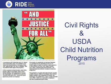 Civil Rights & USDA Child Nutrition Programs 2015.