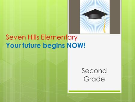 Seven Hills Elementary Your future begins NOW! Second Grade.