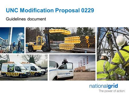 UNC Modification Proposal 0229 Guidelines document.