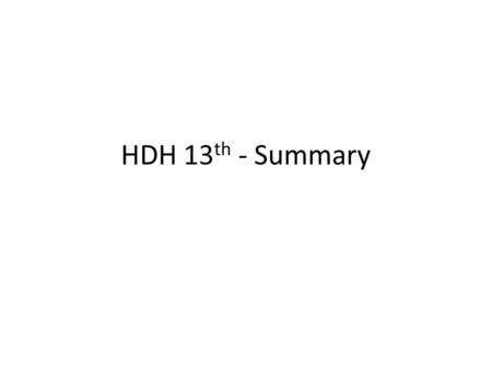 HDH 13 th - Summary. The universities and JARI presented methods for matching the work of the WHVC with the WHTC but smoothing the instantaneous power.