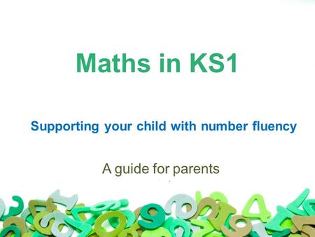 Supporting your child with number fluency