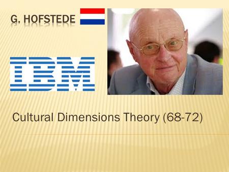 Cultural Dimensions Theory (68-72).  Overview  Background  Application  Methodology  4 Dimensions  UK examples.