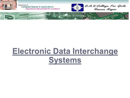 Electronic Data Interchange Systems