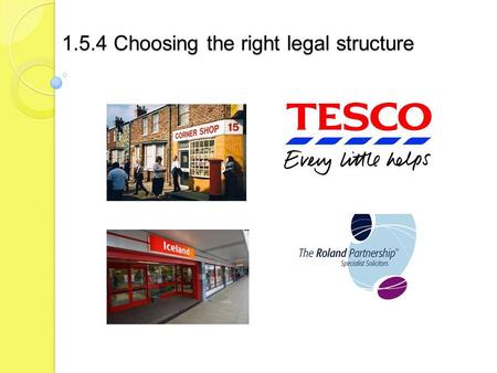 1.5.4 Choosing the right legal structure