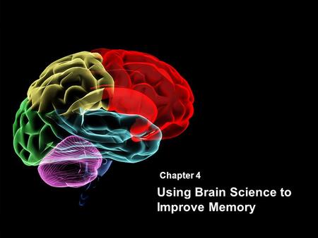 Using Brain Science to Improve Memory Chapter 4. Improving Your Memory.