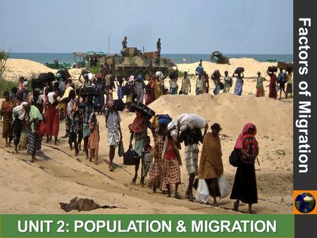 UNIT 2: POPULATION & MIGRATION Factors of Migration.