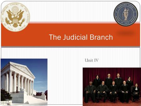 Unit IV The Judicial Branch Essential Questions 1. Why is the Federal Judiciary set up the way that it is? 2. How has/does the Judicial Branch affect(ed)