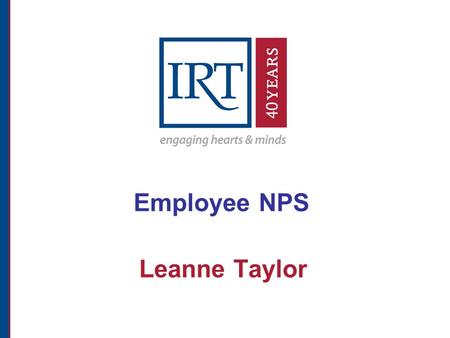 Employee NPS Leanne Taylor.