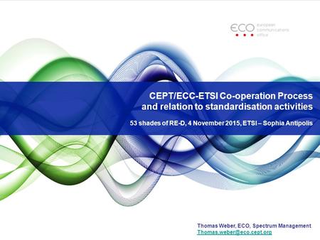 CEPT/ECC-ETSI Co-operation Process
