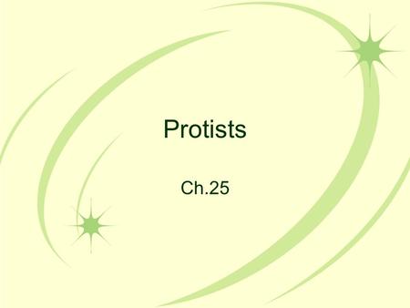 Protists Ch.25.