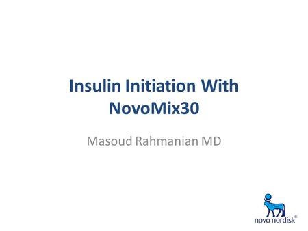 Insulin Initiation With NovoMix30