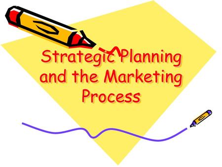 Strategic Planning and the Marketing Process Strategic Planning: The process of developing and maintaining a startegic fit between the organisation’s.