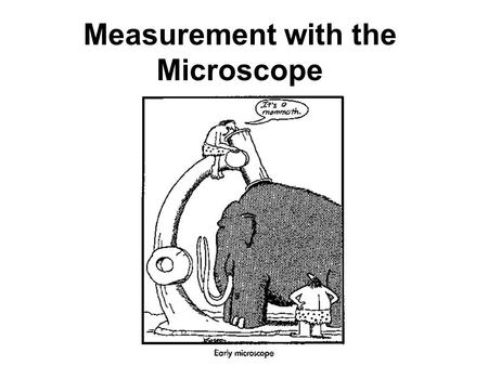 Measurement with the Microscope