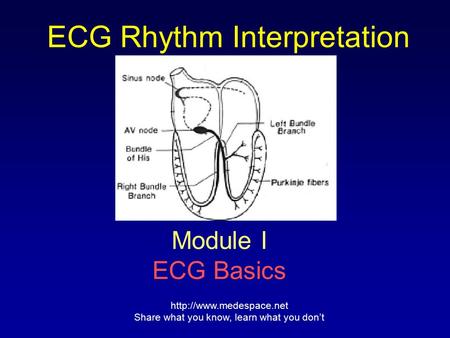 ECG Rhythm Interpretation Module I ECG Basics  Share what you know, learn what you don’t.