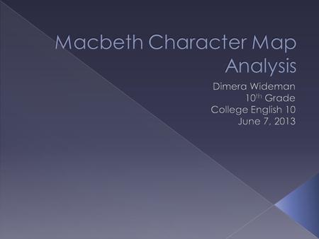 Macbeth was one of William Shakespeare’s best stories that takes place in Mideval Scotland. Macbeth was once was a general for his king but changed when.