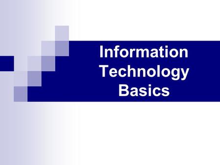 Information Technology Basics. Introduction to Information Technology 2 Is this really all that important to know ? Server Program Client Network CPU.