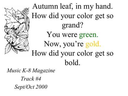Music K-8 Magazine Track #4 Sept/Oct 2000