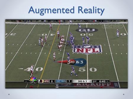 Augmented Reality. The blending of digital information with the physical world User can see and is apart of the real world User is immersed in a artificial.