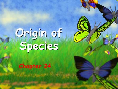 1 Origin of Species Chapter 24. 2 What you need to know! The difference between microevolution and macroevolution. The biological concept of species.