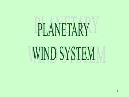 PLANETARY WIND SYSTEM.