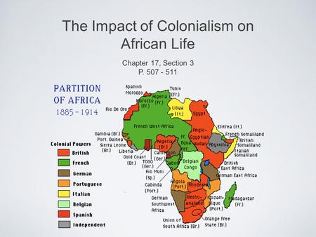 The Impact of Colonialism on African Life