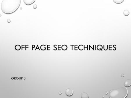 OFF PAGE SEO TECHNIQUES GROUP 3. Introduction of our company Les chtis comptables