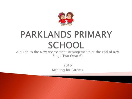 A guide to the New Assessment Arrangements at the end of Key Stage Two (Year 6) 2016 Meeting for Parents.