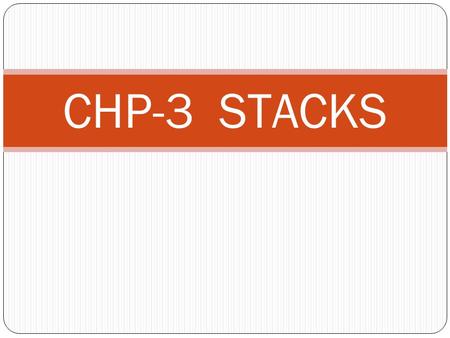 CHP-3 STACKS.