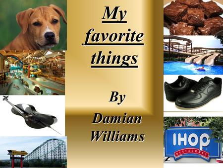 My favorite things By Damian Williams.