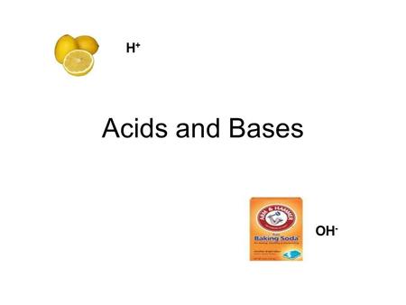 H+ Acids and Bases OH-.